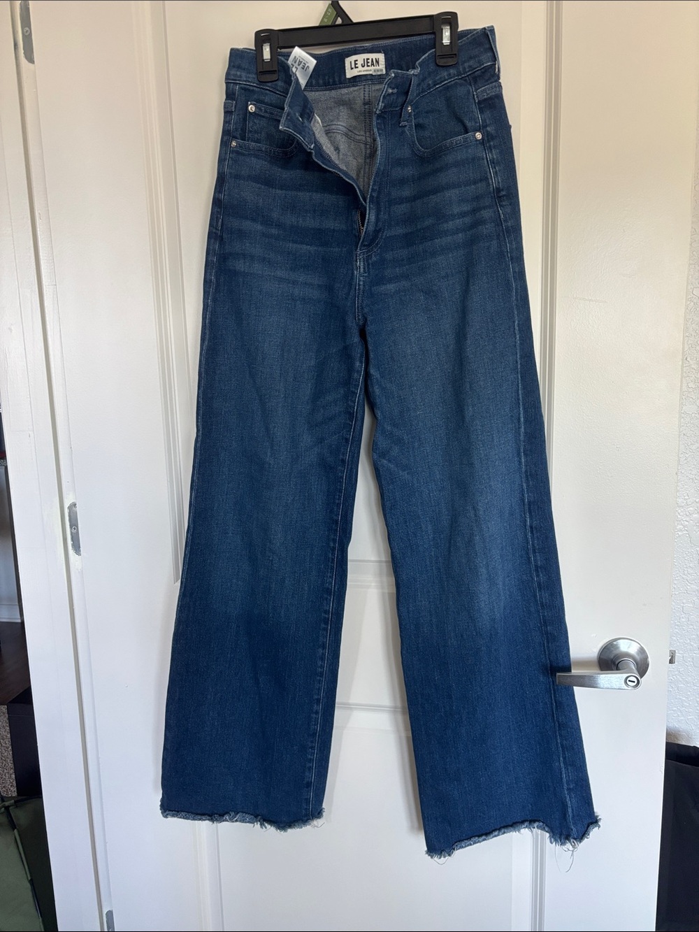 Women's Wide Leg Jeans - Dark Blue